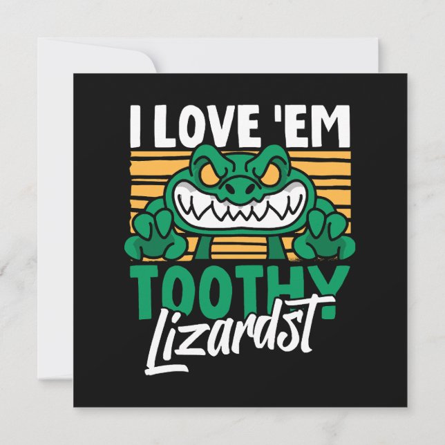 Funny Alligator Lover and Zookeeper Crocodile Invitation (Back)