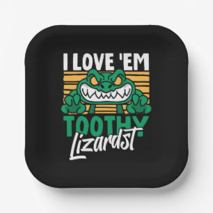 Funny Alligator Lover and Zookeeper Crocodile Paper Plate