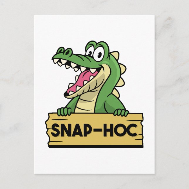 Funny Alligator Lover and Zookeeper Crocodile Postcard (Front)