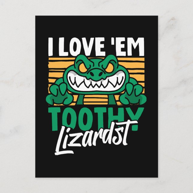 Funny Alligator Lover and Zookeeper Crocodile Postcard (Front)
