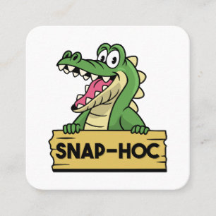 Funny Alligator Lover and Zookeeper Crocodile Square Business Card