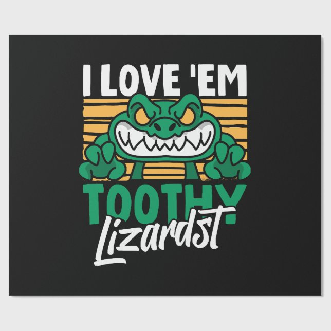 Funny Alligator Lover and Zookeeper Crocodile Wrapping Paper (Flat)