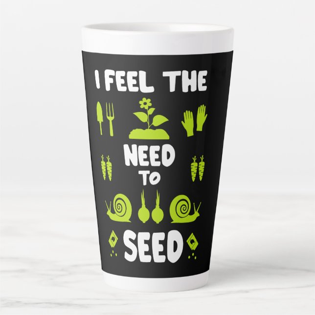 Funny Allotment Gardening Latte Mug (Front)