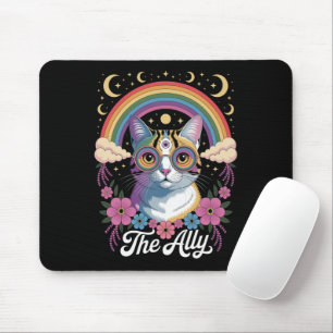 Funny Ally Ca Pride Sunglasses Gay Pride LGBTQ Mouse Pad