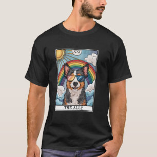 Funny Ally Dog Australian Cattle Dog Sunglasses LG T-Shirt