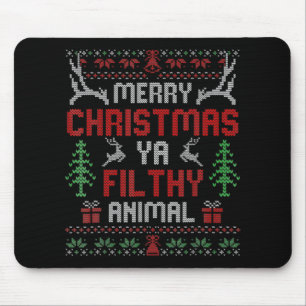 Funny Alone At Home Movies Merry Christmas You Fil Mouse Pad