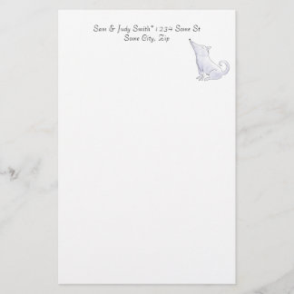 Funny Aloof Schipperke Dog Cartoon Stationery