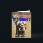 Funny Alpaca Birthday Card – Animal Pun Humor<br><div class="desc">Make them laugh out loud with this hilarious alpaca birthday card! Featuring a goofy alpaca and the punny phrase “It’s your birthday? Alpaca some fun!”, it’s the perfect choice for animal lovers and anyone with a quirky sense of humor. Bold, colorful text and a cheeky expression make this a standout...</div>