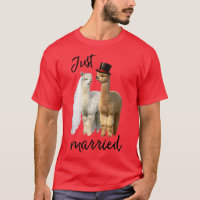 Funny Alpaca Bride and Groom Wedding