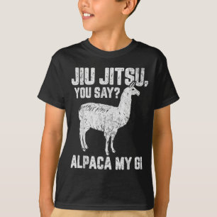 Funny Alpaca Jujitsu Martial Arts Brazilian Jiu T-Shirt