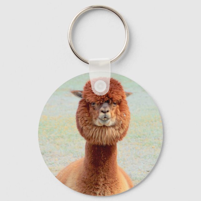 Funny Alpaca Keychain (Front)