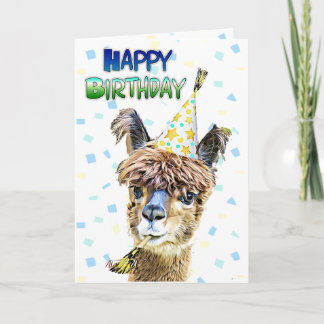 Funny Alpaca Llama Humour Birthday Card