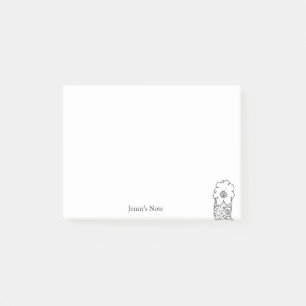 Funny Alpaca llama Illustration Custom Name Post-i Post-it Notes