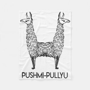 Funny Alpaca Llama Style, Pushmi-pullyu Yoga Fleece Blanket