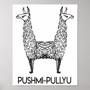 Funny Alpaca Llama Style, Pushmi-pullyu Yoga  Poster