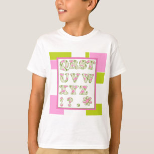 Funny alphabet, flower alphabet, alphabet T-Shirt