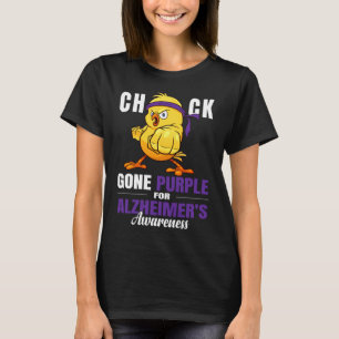 funny Alzheimer's chick purple T-Shirt