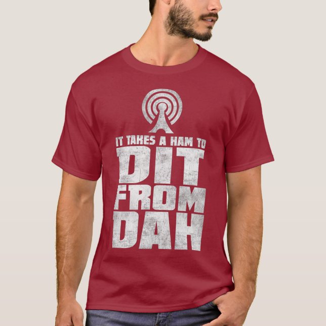 Funny Amateur Radio Hobby HAM Operators Style T-Shirt (Front)