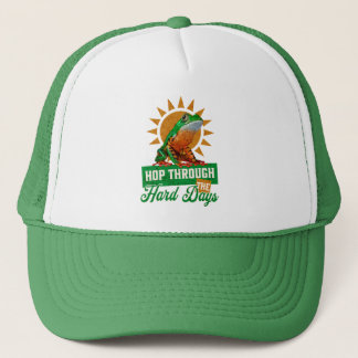 Funny Amazon Tree Frog Frogcore Positive Quote Trucker Hat
