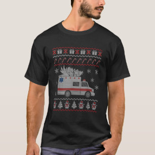 Funny Ambulance EMT Paramedic Christmas Unisex Ad T-Shirt