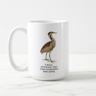 Funny American Bittern Shirt - i will outwait you Coffee Mug