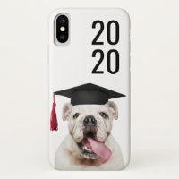 Funny American Bulldog in Grad Cap with Class Year