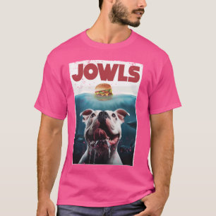 Funny American Bulldog Jowls Burger Bully, Dog Mum T-Shirt