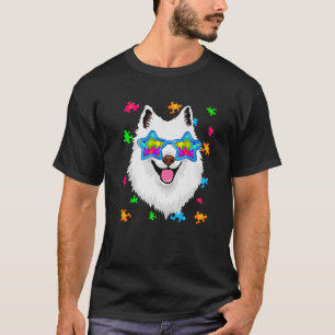 Funny American Eskimo Puzzle Autism Awareness Dog T-Shirt