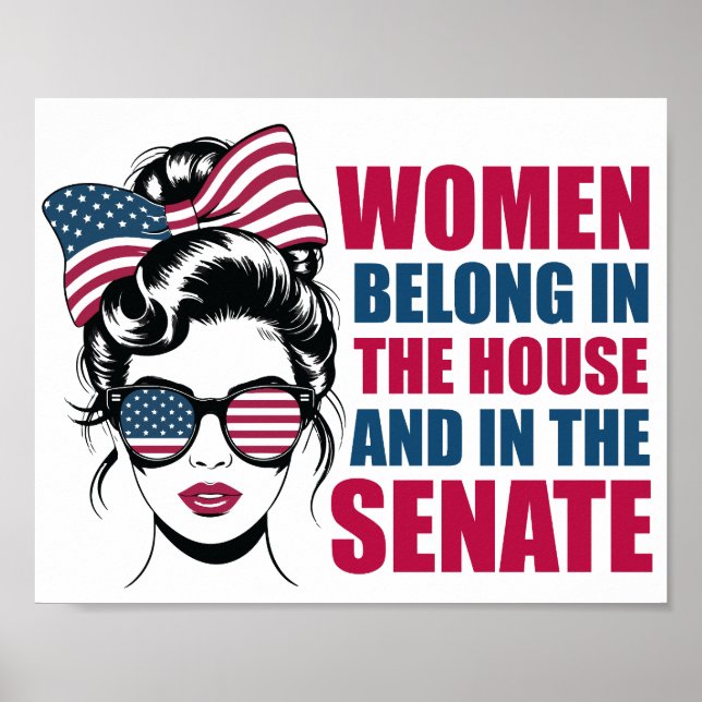 Funny American Feminist Quote Political Election Poster (Front)