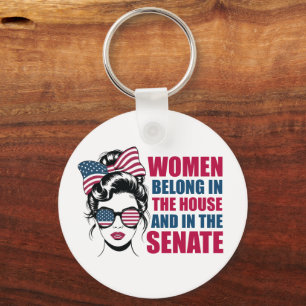 Funny American Feminist Quote Political Key Ring
