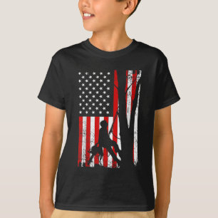 Funny American Flag Arborist Gift For Men Cool Tre T-Shirt