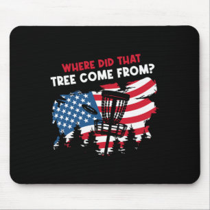 Funny American Flag Disc Golf Mouse Pad