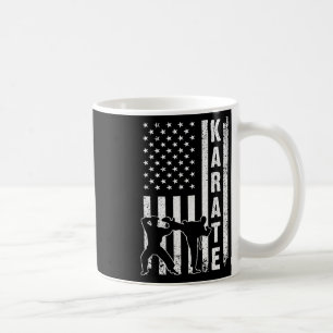 Funny American Flag Karate Art For Men Women Karat Coffee Mug