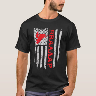 Funny American Flag Snowmobile Men Women Novelty T-Shirt
