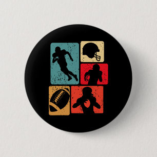 Funny American Football Player Field Game Enthusia 6 Cm Round Badge
