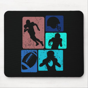 Funny American Football Player Field Game Enthusia Mouse Pad
