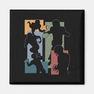 Funny American Football Player Footballer Gaming E Magnet