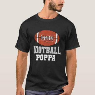 Funny American Football Poppa Retro Sports Footbal T-Shirt