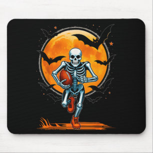 Funny American Football Skeleton Player Halloween  Mouse Pad