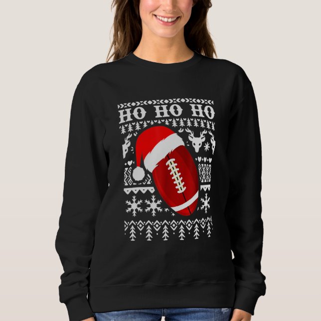 Funny American Football Ugly Christmas Sweater Boy (Front)