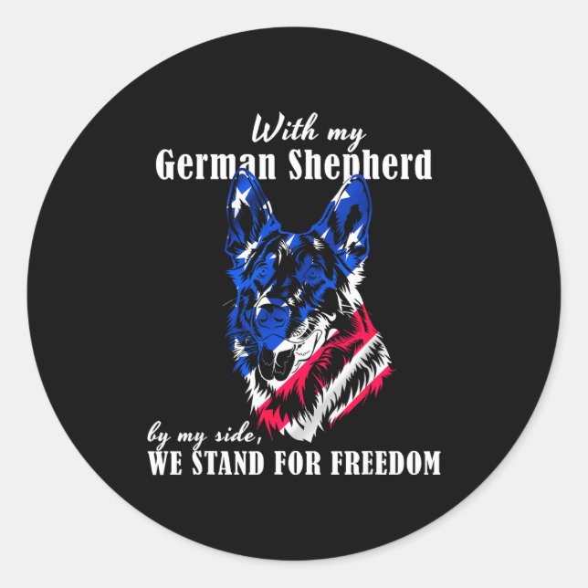 Funny American German Quotes Germany Deutsch  Classic Round Sticker (Front)