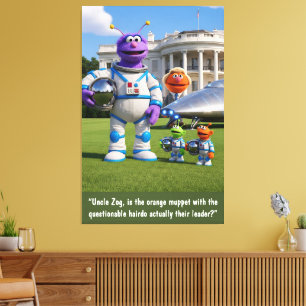 Funny American Politics themed Canvas Print