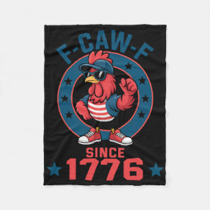 Funny American Rooster 2026 250th Birthday Meme Fleece Blanket