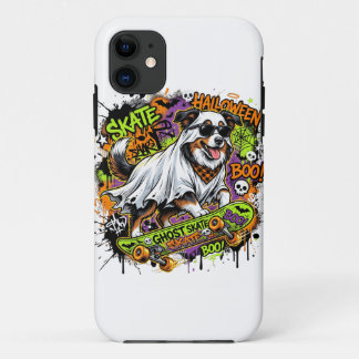 Funny American Shepherd Ghost Skateboard Halloween Case-Mate iPhone Case