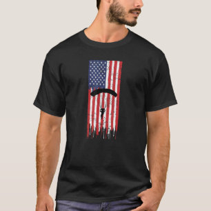 Funny American Skydiver Parachutist Skydive Parach T-Shirt