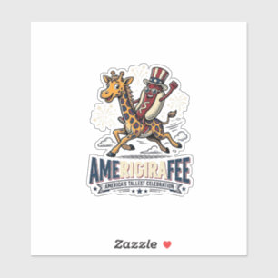Funny Amerigiraffee Patriotic Giraffe Hot Dog Shir