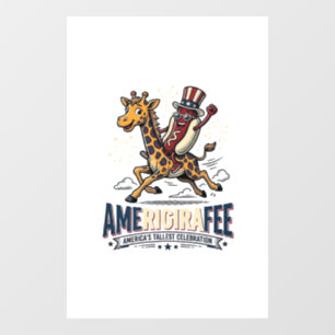 Funny Amerigiraffee Patriotic Giraffe Hot Dog Shir