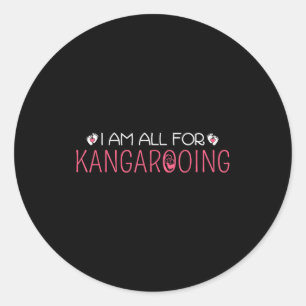 Funny & Cute I Am All For Kangarooing - Nicu N Classic Round Sticker