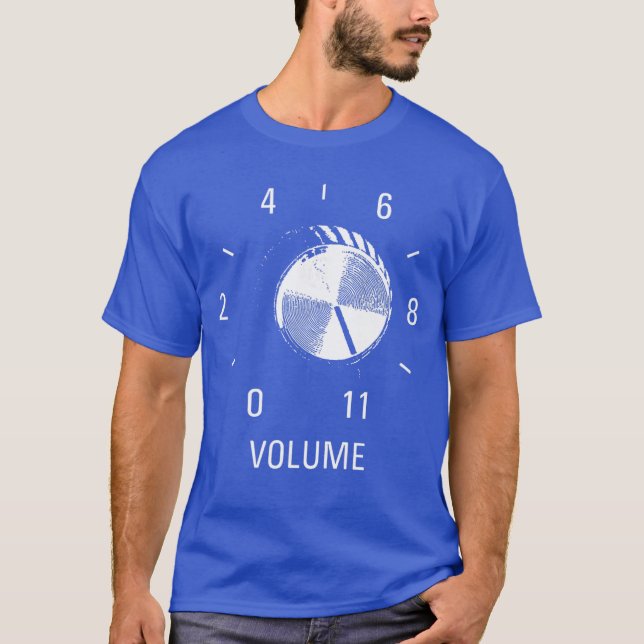 Funny Amplifier Volume Knob 11 Music Loud Sound De T-Shirt (Front)