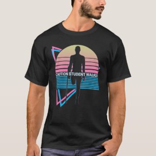 Funny Amputee Amputation Retro Caution Student Wal T-Shirt
